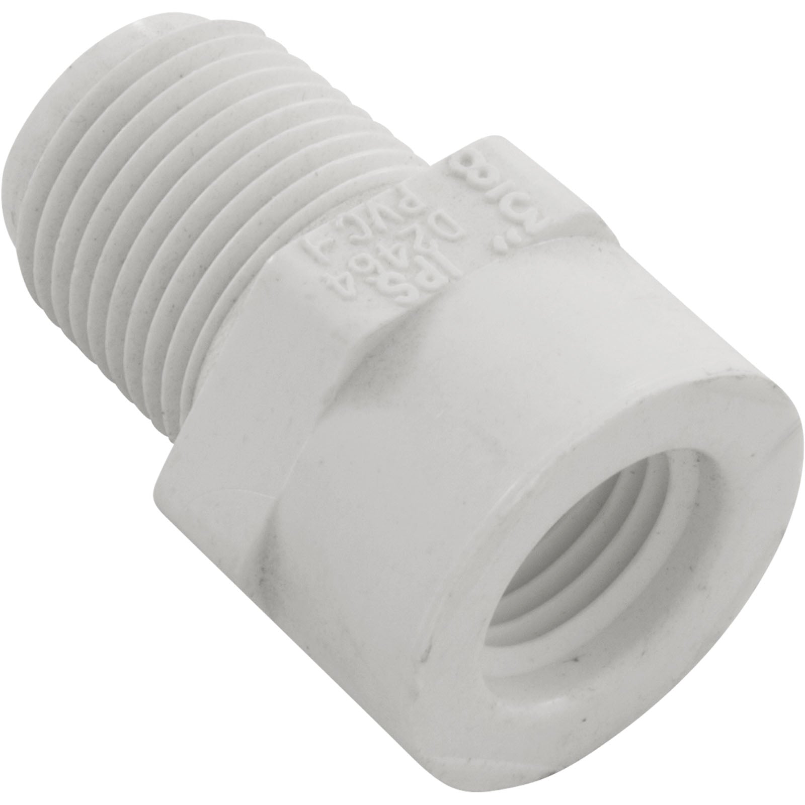 Reducer, Lasco, 3/8" mpt x 1/4" fpt, SCH40 PVC