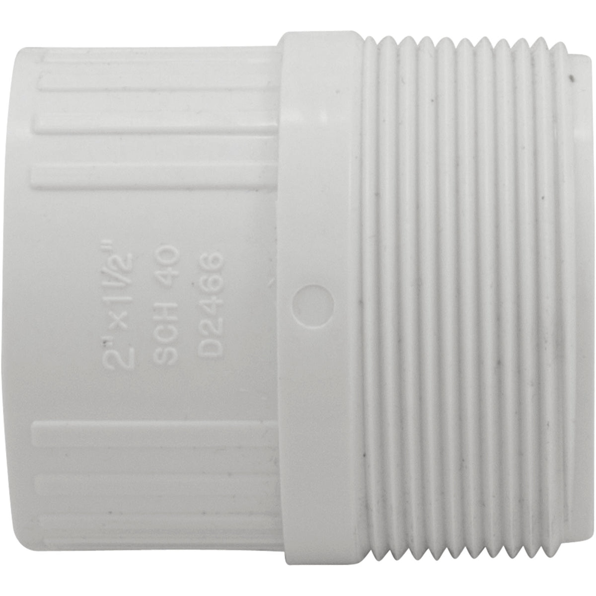 Reducer, Lasco, 2" Male Pipe Thread x 1-1/2" Slip, SCH40 PVC