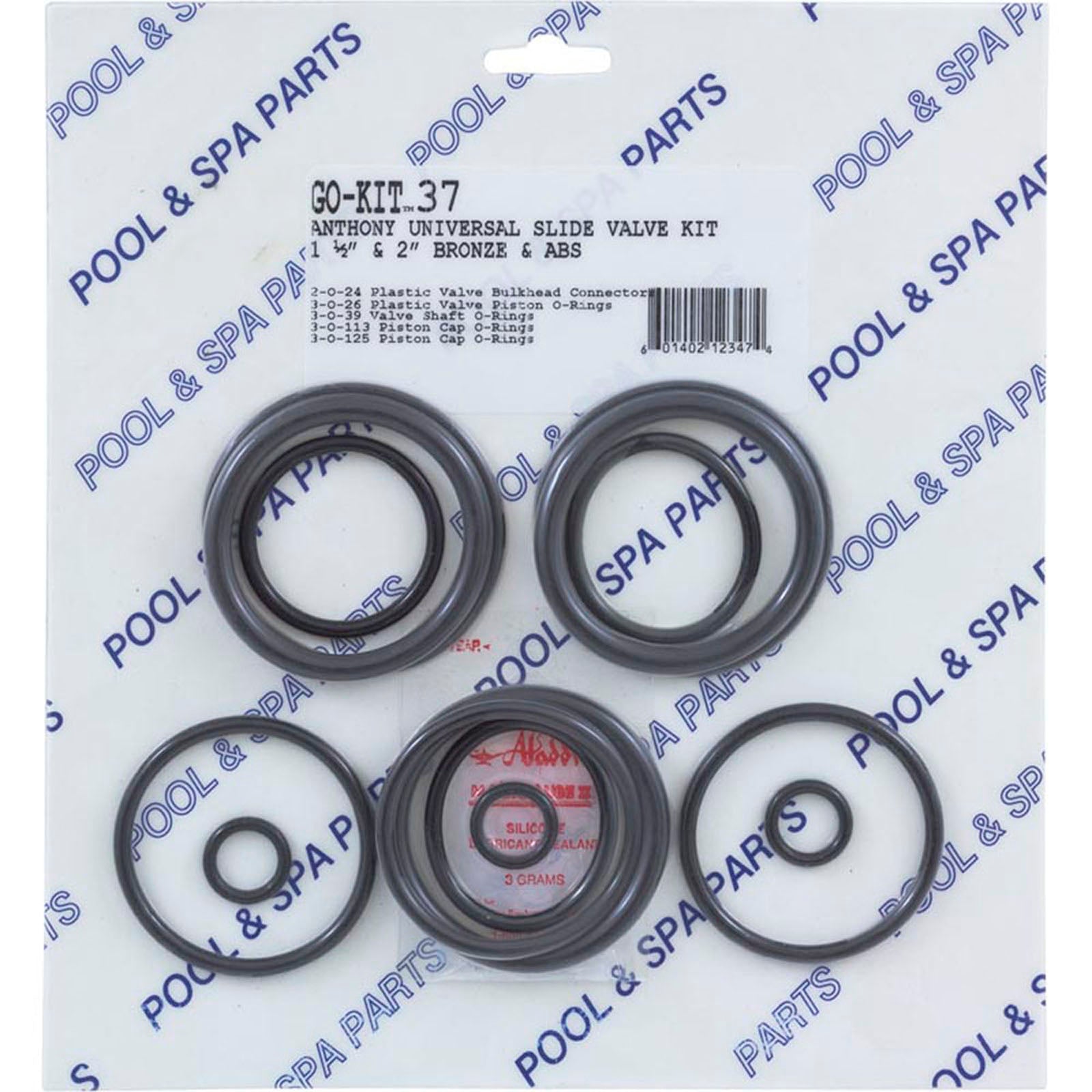 Go-Kit 37, Anthony Univ. Slide Valve 1-1/2"&2" Bronze & ABS