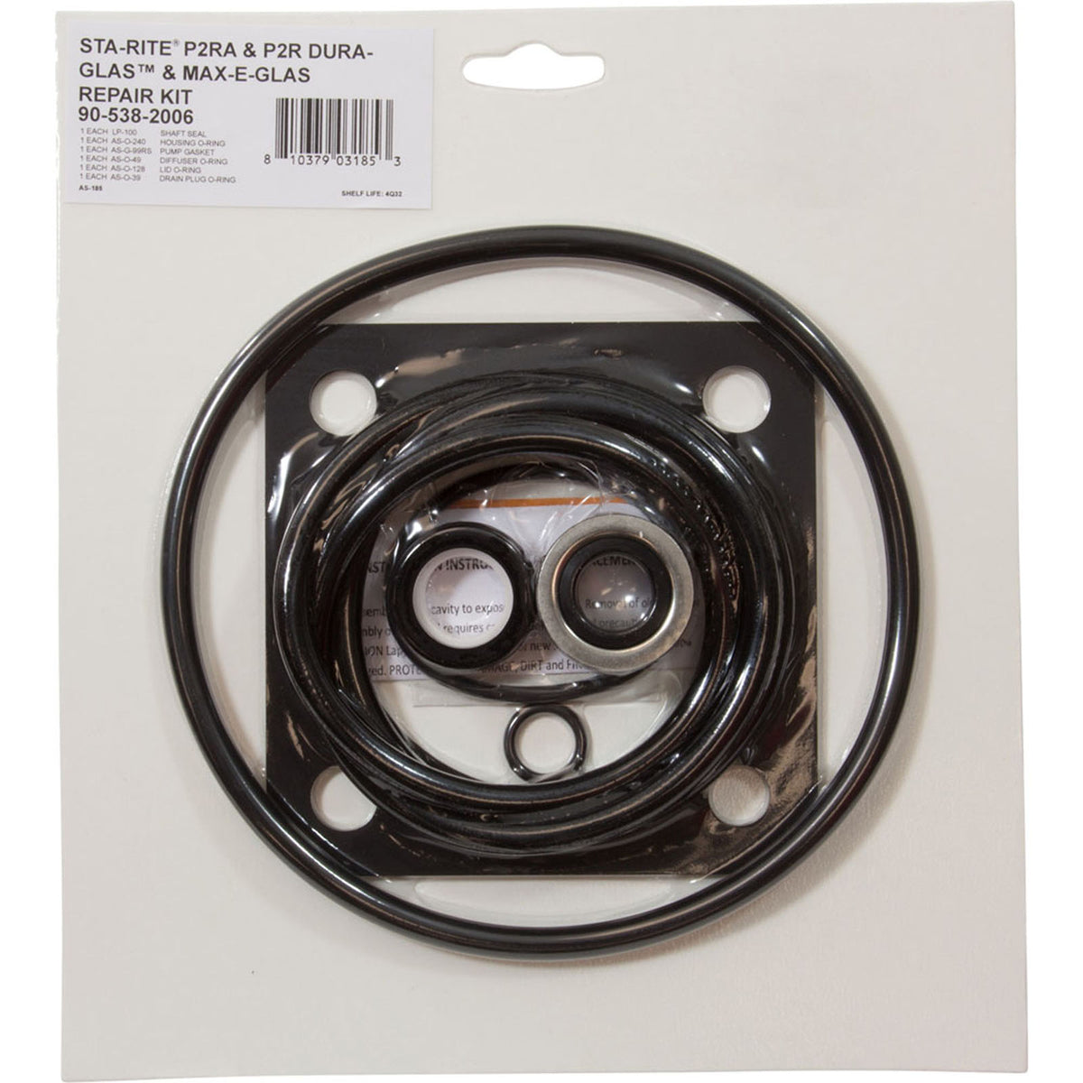 Pump O-Ring Kit, Generic Sta-Rite Dura/Max-E-Glas, w/ Seal