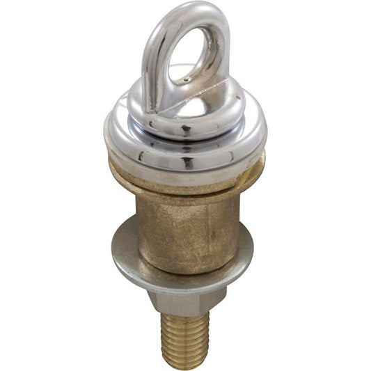 Removable Rope Eye For Vinyl Pool Chrome Plated Brass