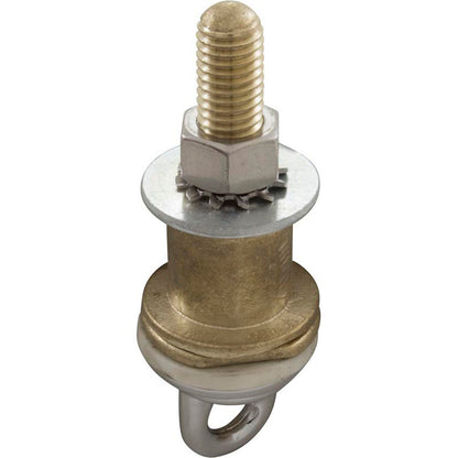 Oeillet de corde amovible pour piscine en vinyle en laiton chromé