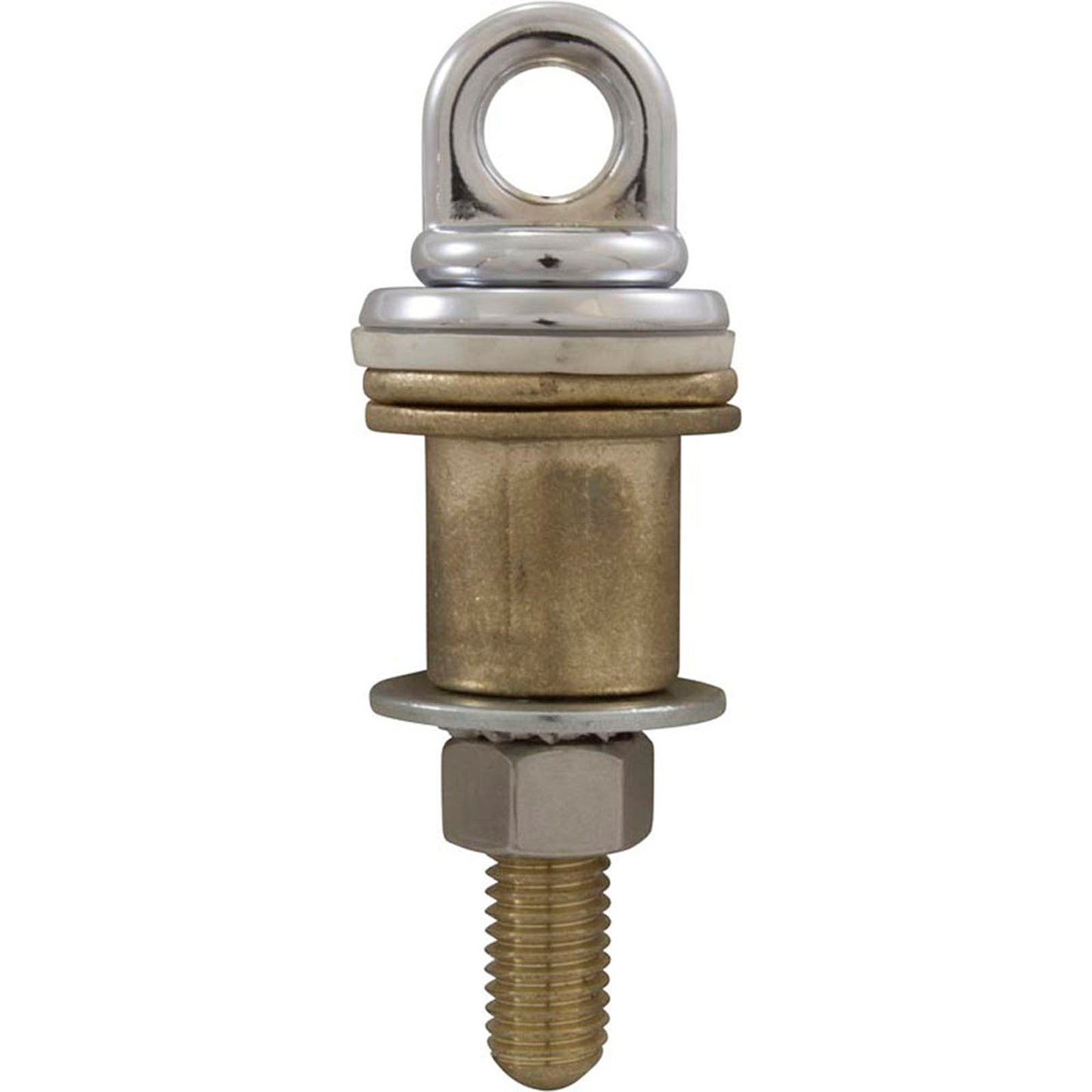 Oeillet de corde amovible pour piscine en vinyle en laiton chromé