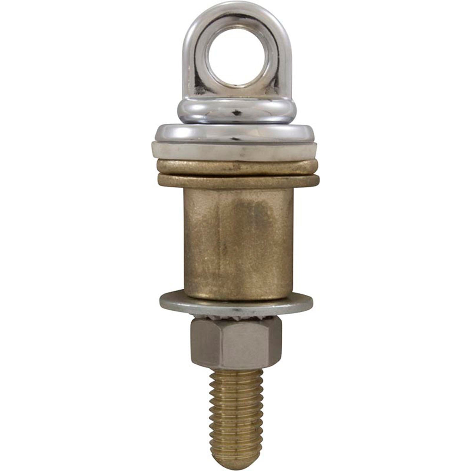Removable Rope Eye For Vinyl Pool Chrome Plated Brass