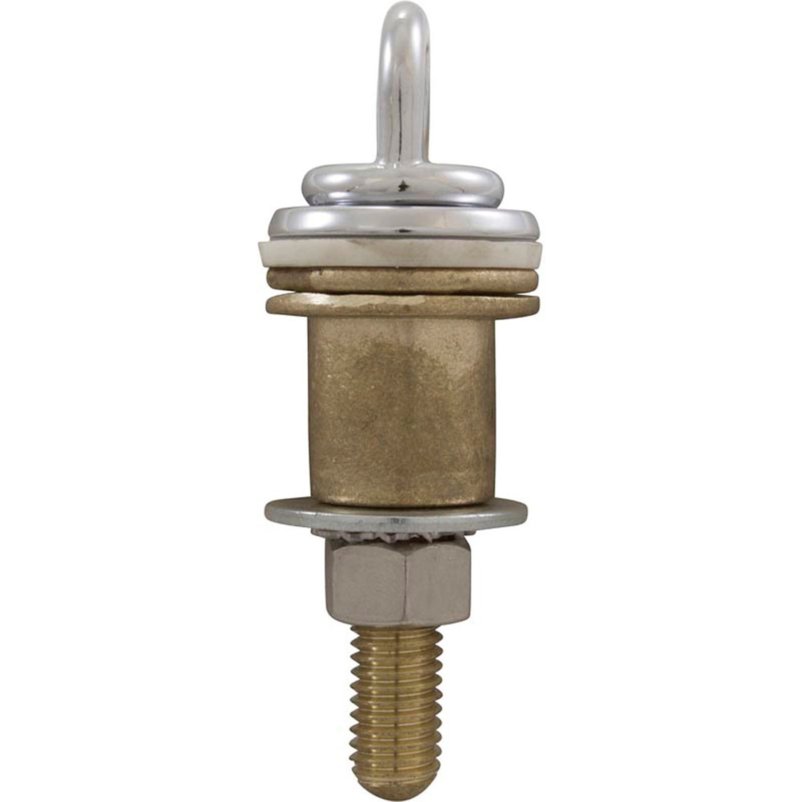 Removable Rope Eye For Vinyl Pool Chrome Plated Brass