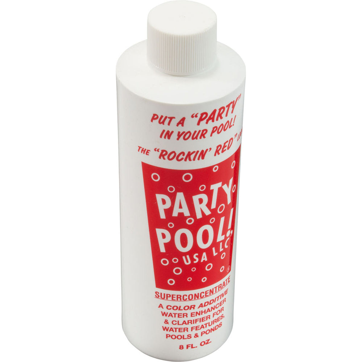 Pool color Additive, Party Pool, 8oz Bottle, RockingRed