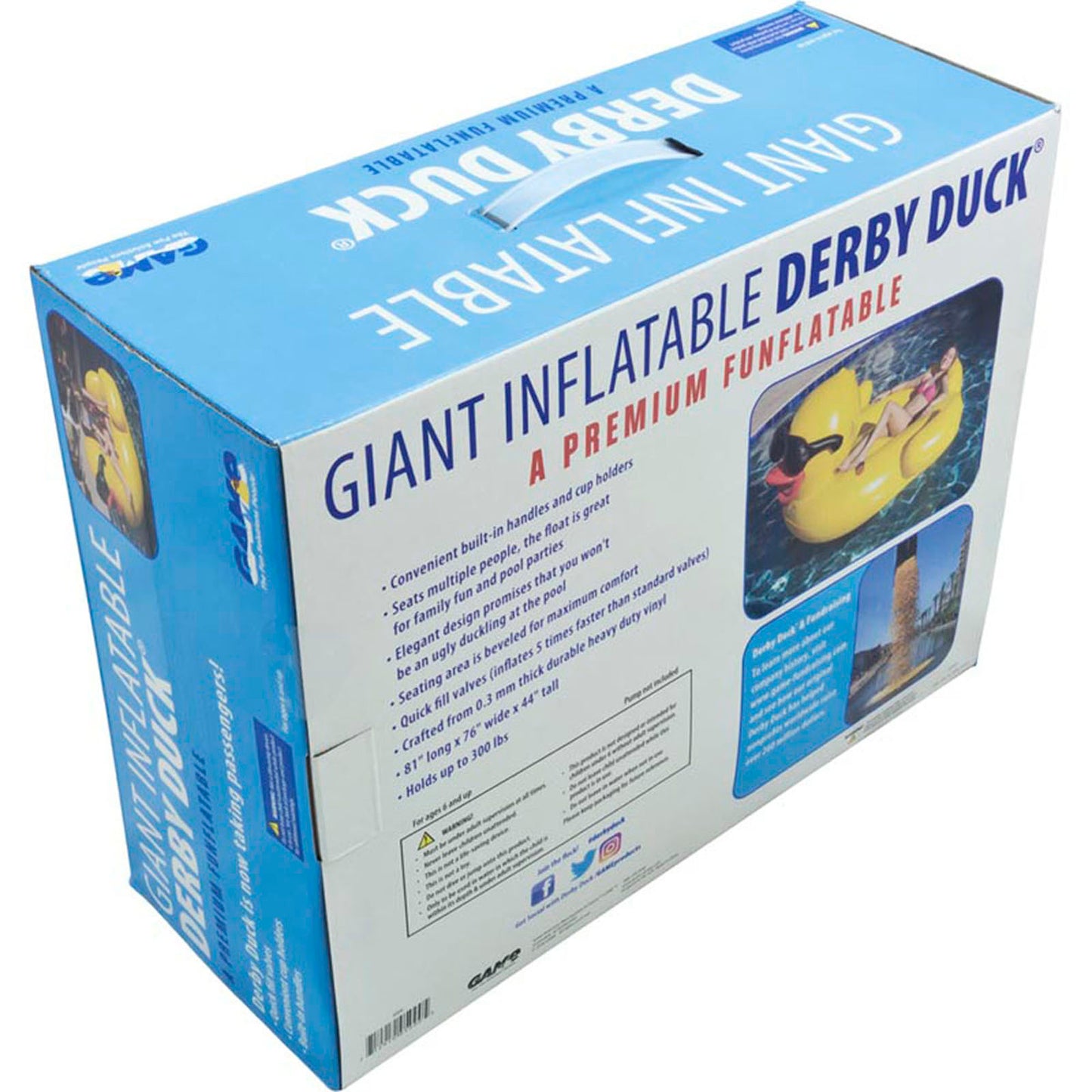Pool Inflatable, GAME Giant Inflatable Derby Duck