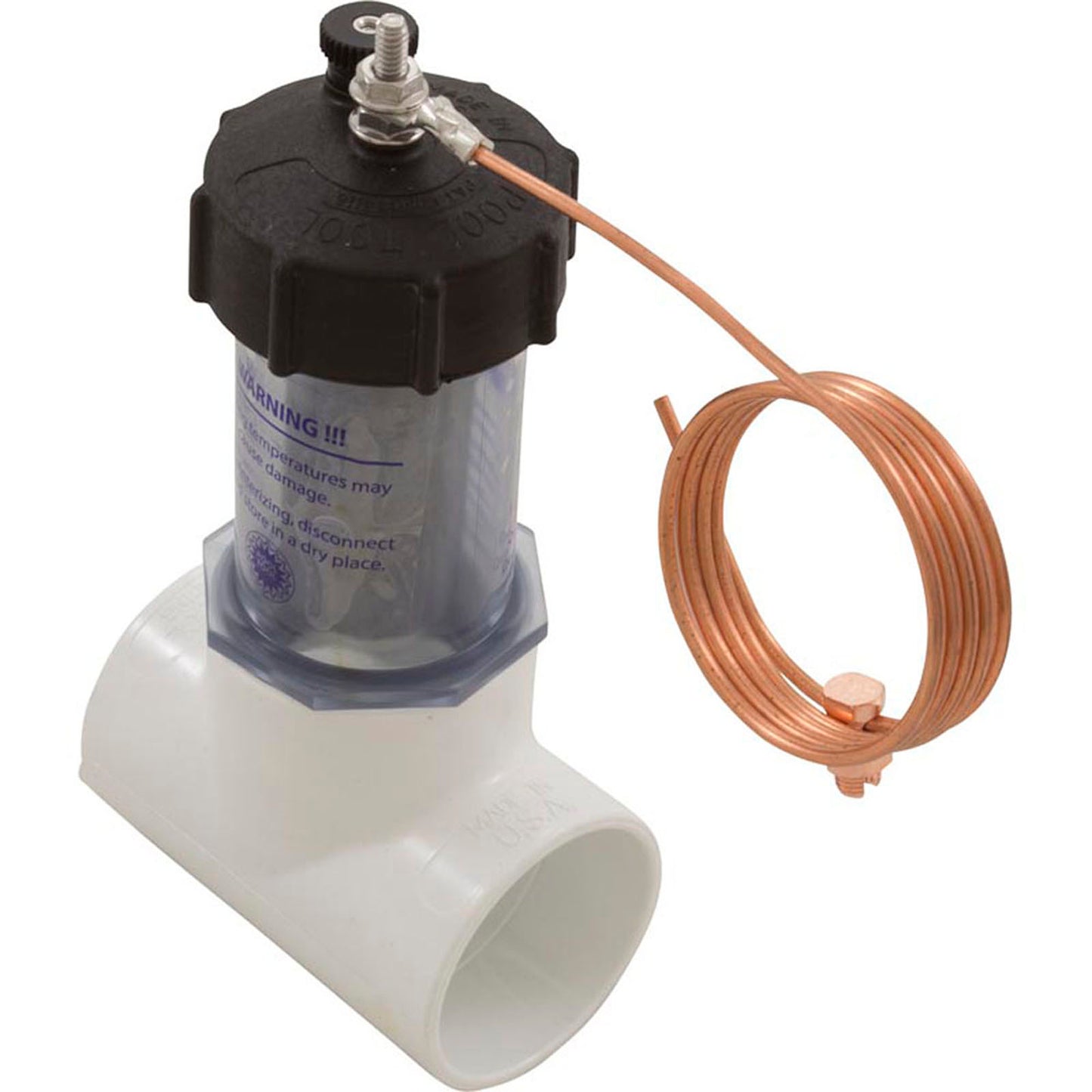 Zinc Anode, Pool Tool, 2" Slip x Slip, Inline