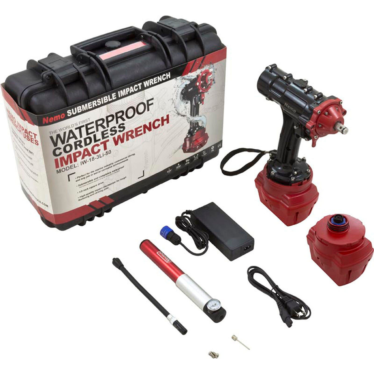 Underwater Impact Wrench, Nemo, 164 Foot Depth, 6Ah