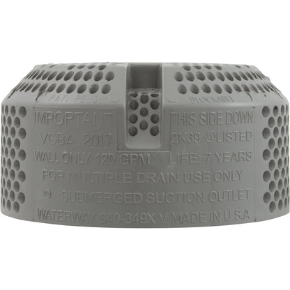 Couvercle d'aspiration, WW 3-1/2" Ultra Hi-Flo, 2-3/8"hs, gris