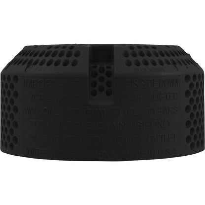 Suction Cover, WW 3-1/2" Ultra Hi-Flo, 2-3/8"hs, Black