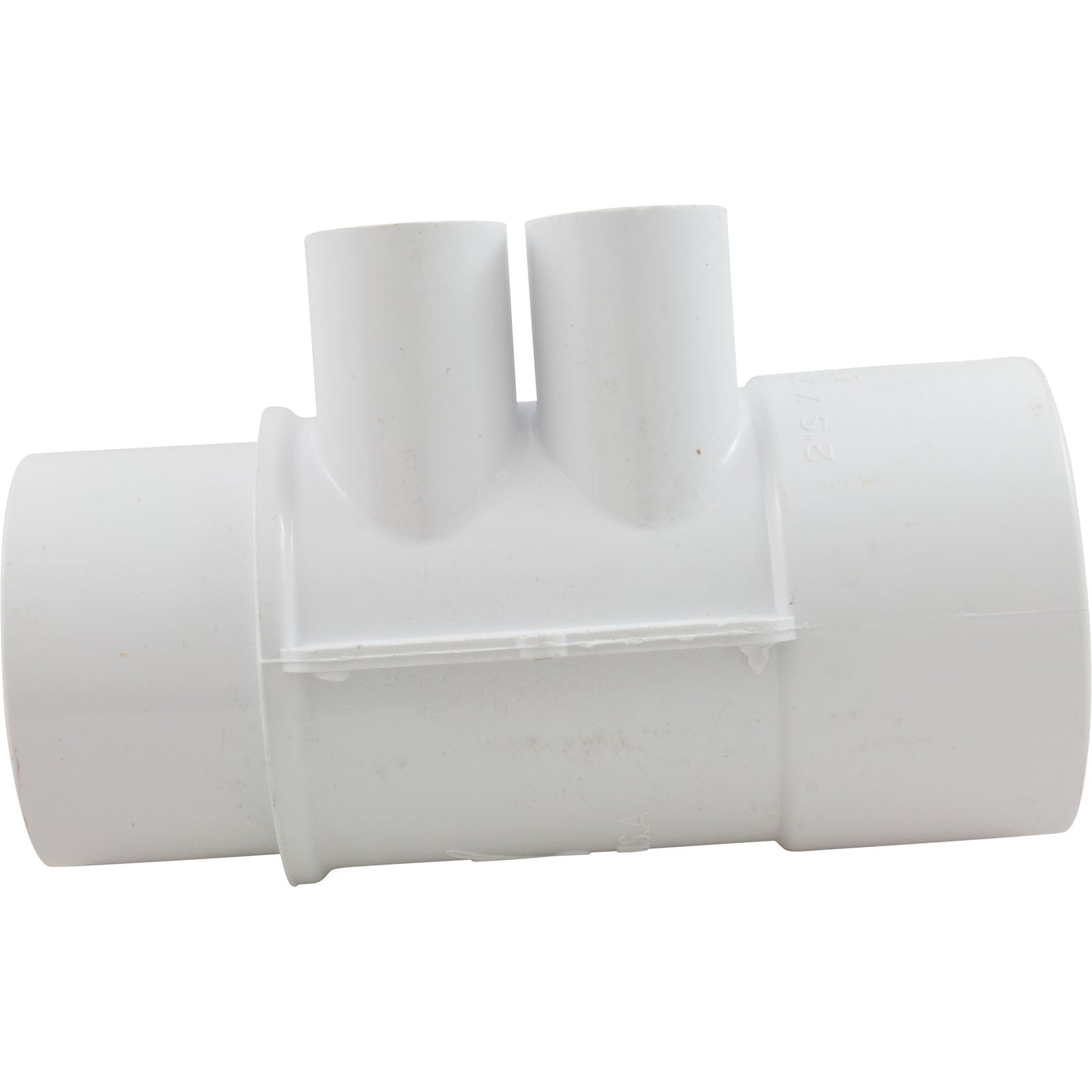 Manifold, 1/2" Slip, 4 Port, Flow Thru, 2" Slip x 2" Spigot