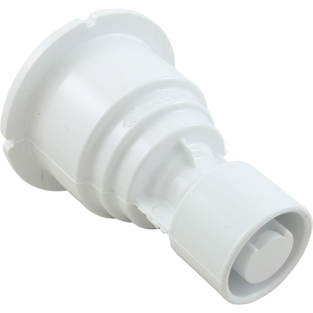 Wall Fitting, WW Poly Storm Gunite, Built-In, Wht, Thread-In