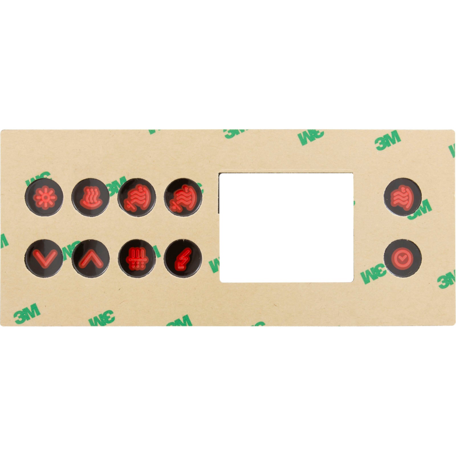 Overlay, Gecko TSC-4, 10 Button, P1 , P2 , Bl , Lt, Eco, Filt