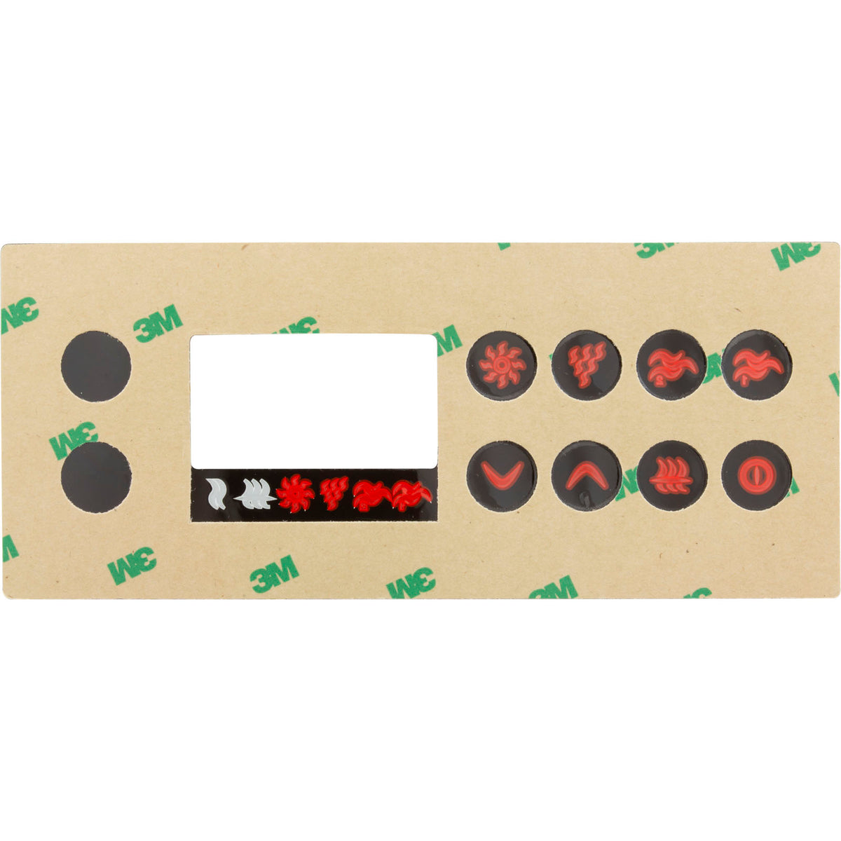 Overlay, Gecko TSC-8-GE1, 8 Button, P1, P2, Bl, Lt, Filter