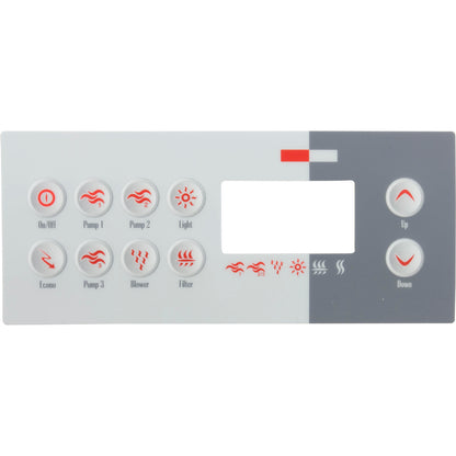 Overlay, Gecko TSC-8, 10 Button, P1, P2, P3, Bl, Lt, Filter