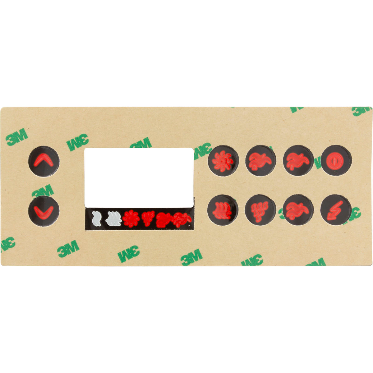 Overlay, Gecko TSC-8, 10 Button, P1, P2, P3, Bl, Lt, Filter