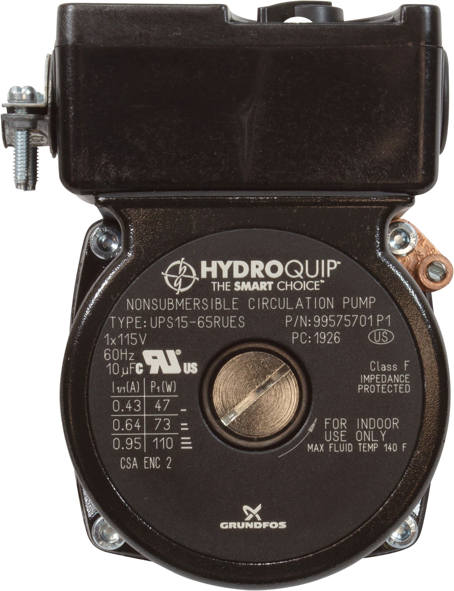 Pump, Circ, Grundfos Universal Kit, 3-Spd, 115v, 3/4" Barb