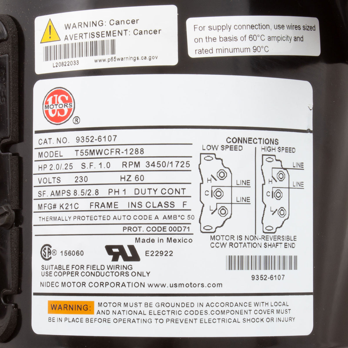 Pump, Aqua Flo FMHP, 2.0ohp/3.0thp, 230v, 2-Spd, 48fr, 1-1/2", OEM