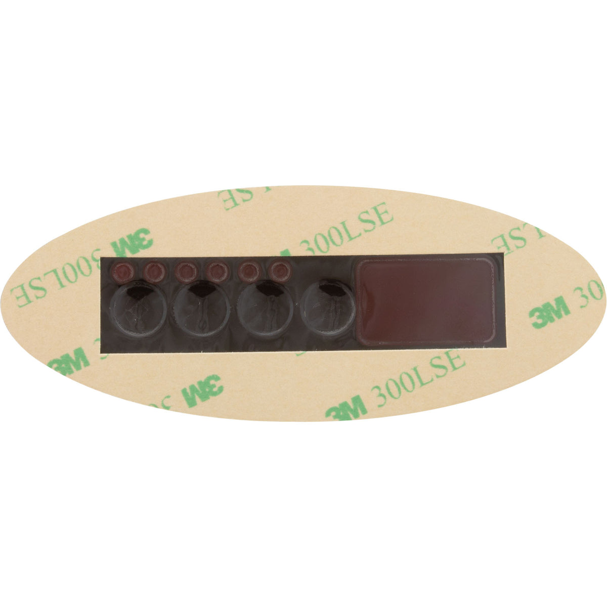 Overlay, Gecko TSC-9-GE2, 4 Button, P1, P2, Light