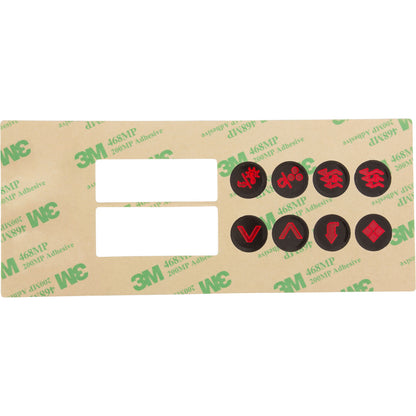 Overlay, Hydro-Quip HT2, 8 Button, Large Rec