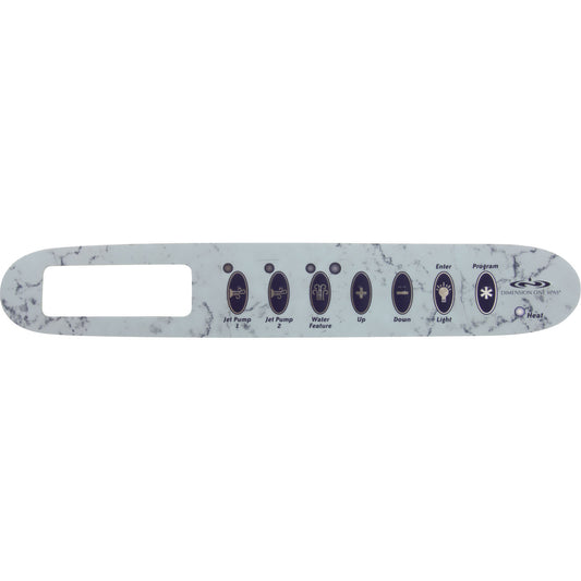 Overlay, Dimension One, TSC-24/K-24, 7 Button, 2 Pump