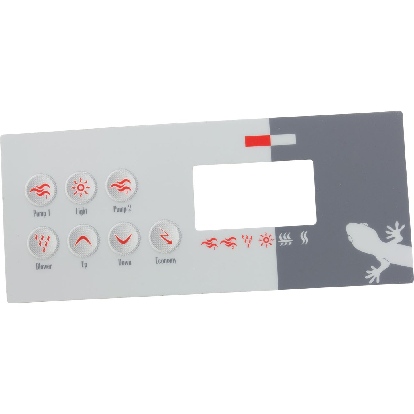 Overlay, Gecko TSC-8-GE2, 7-Button, P1, P2, Bl, Lt