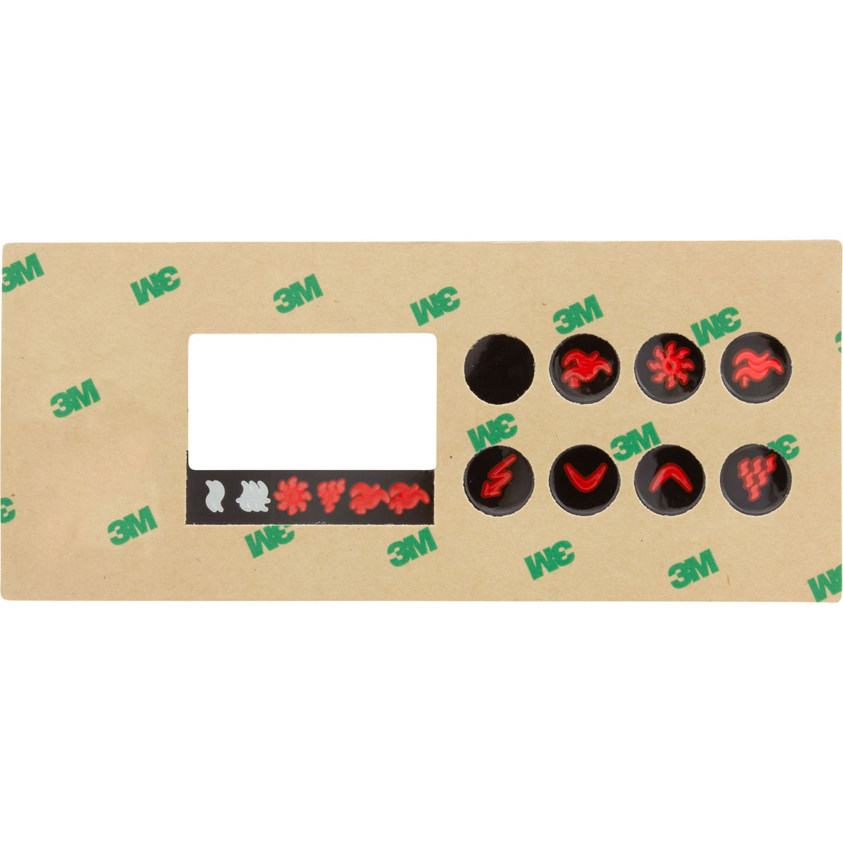 Overlay, Gecko TSC-8-GE2, 7-Button, P1, P2, Bl, Lt