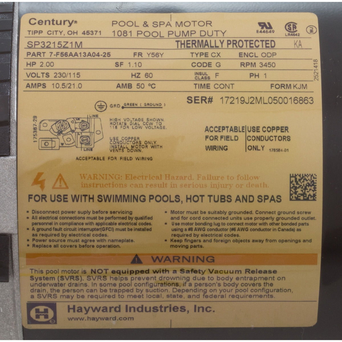 Power End-2Hp, Tristar, Maxrate
