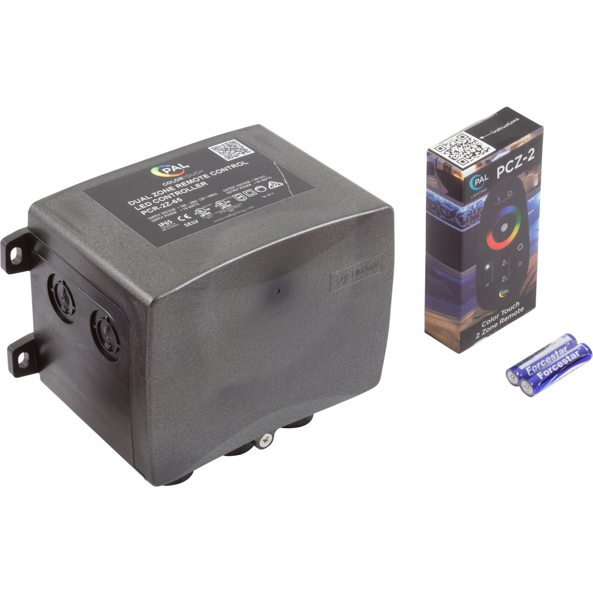 Transformador de control remoto de zona dual multicolor PAL de 65 W y 24 V CC