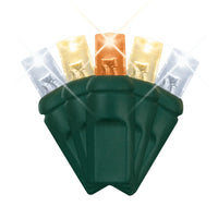 LED Mini Lights 5MM Amber/Warm White/Cool White Twinkle Green Wire - 6" Spacing