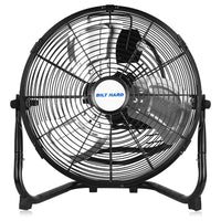BILT HARD 12" High Velocity Metal Floor Fan: 3-Speed, 1650 CFM, 180° Tilt, Powerful Airflow