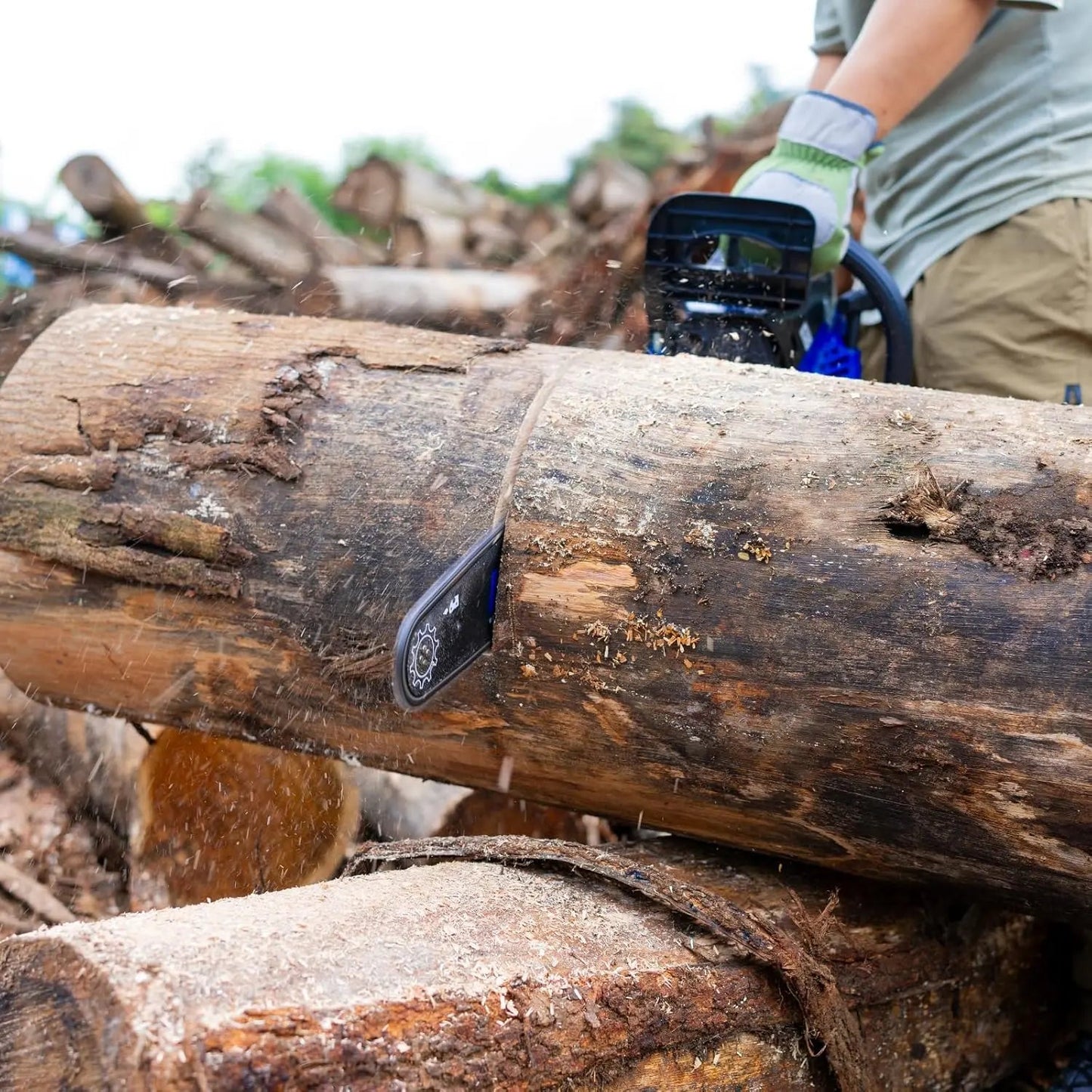 BILT HARD 18" Gas Chainsaw, 46cc 2-Cycle Engine with Auto Oiler – Powerful Wood Cutting Tool