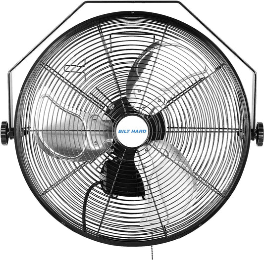 BILT HARD 18" 4300 CFM Outdoor Wall Mount Fan: 3-Speed Waterproof Industrial High-Velocity Fan, UL Listed