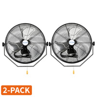 BILT HARD 18" Industrial Wall Mount Fan: 3-Speed High-Velocity, 4300 CFM, Heavy-Duty Metal Barn Fan