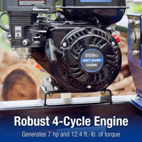 LOG-X Series 20-Ton Gas Log Splitter: 7hp 209cc OHV Engine, 19" Stroke