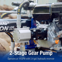 LOG-X Series 20-Ton Gas Log Splitter: 7hp 209cc OHV Engine, 19" Stroke