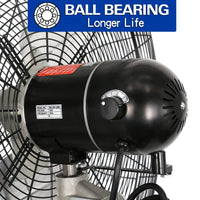 BILT HARD 30" High-Velocity Industrial Pedestal Fan - 3-Speed, Adjustable Height, Aluminum Blades