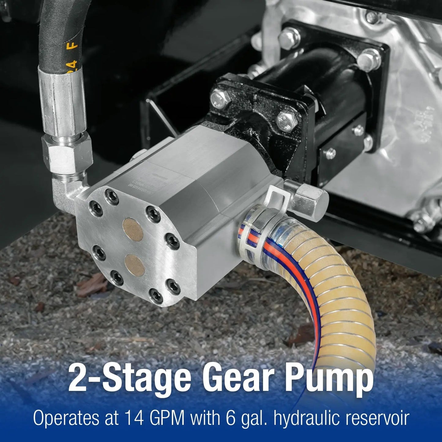 LOG-X Series 35-Ton Full Beam Gas Log Splitter: 10hp 301cc OHV Engine, 23" Stroke