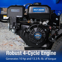 LOG-X Series 35-Ton Full Beam Gas Log Splitter: 10hp 301cc OHV Engine, 23" Stroke