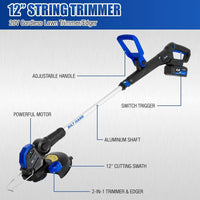 BILT HARD 40V 17" Brushless Cordless Lawn Mower with 2-in-1 12" String Trimmer/Edger and Leaf Blower Combo Set