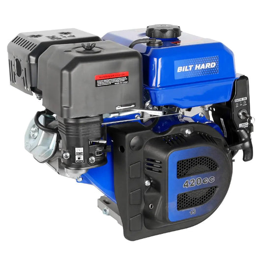 BILT HARD 420cc 15HP Gas Engine with Electric Start - Horizontal Shaft, Compatible with Honda GX390, Briggs & Stratton, Kohler, Yamaha Engines