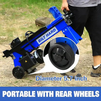 BILT HARD 6.5-Ton Electric Log Splitter – 15Amp Hydraulic Motor, Splits Logs up to 20.5", Great for Home Use & Seniors