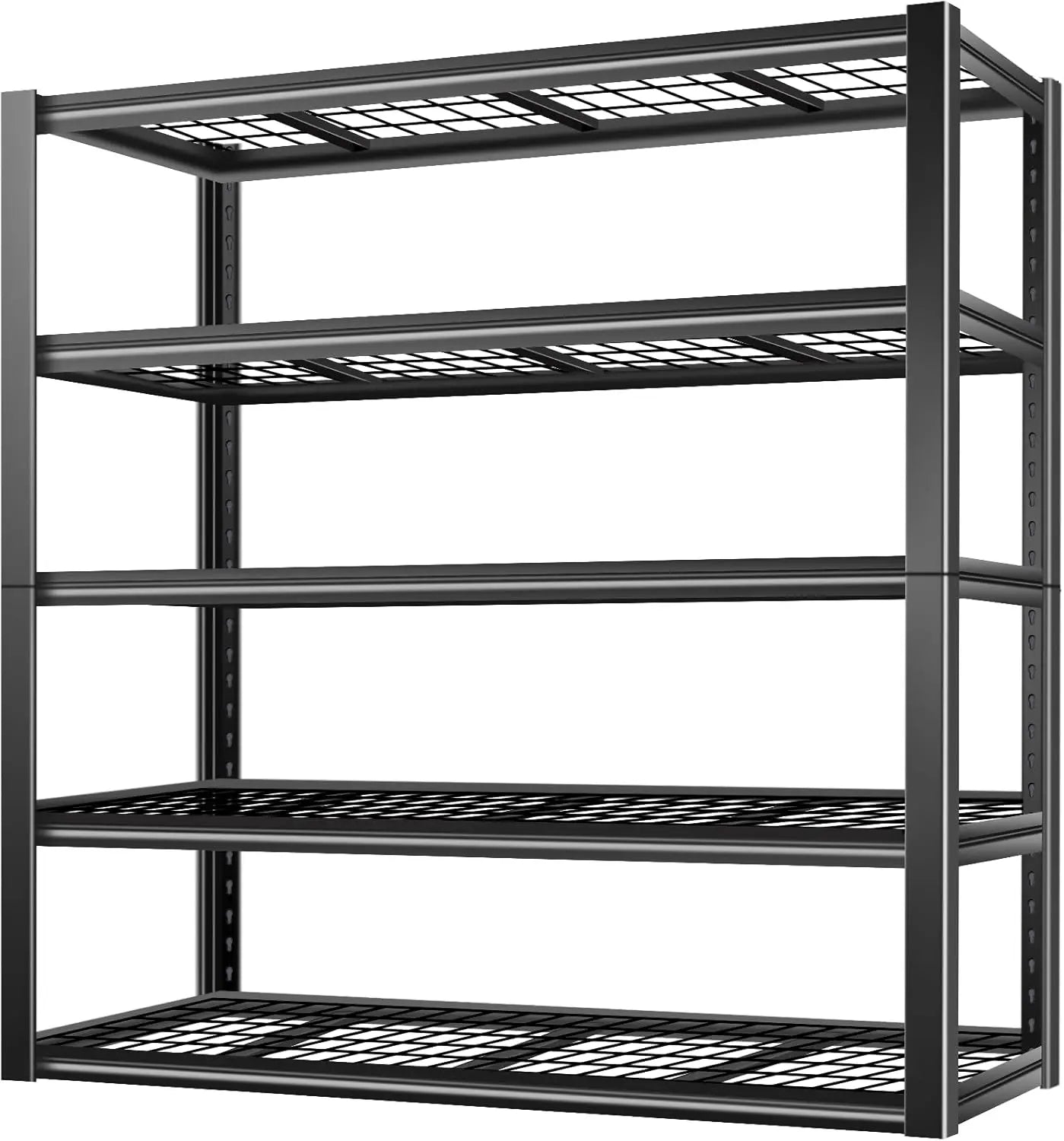BILT HARD 60" W Garage Shelving 3300 LBS, 72" H x 18" D Storage Shelves, Heavy Duty 5-Tier Metal Shelving Units with Adjustable Shelf, Steel Wire Utility Shelving