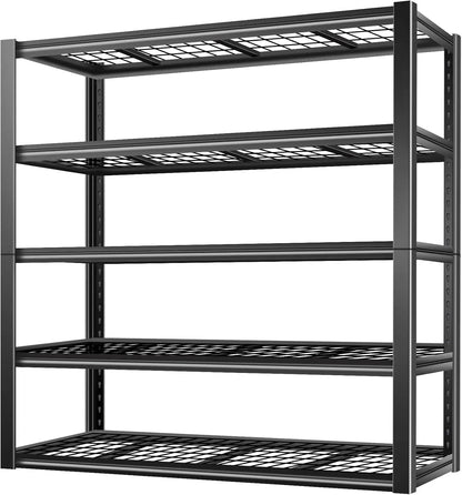 BILT HARD 60" W Garage Shelving 3300 LBS, 72" H x 18" D Storage Shelves, Heavy Duty 5-Tier Metal Shelving Units with Adjustable Shelf, Steel Wire Utility Shelving