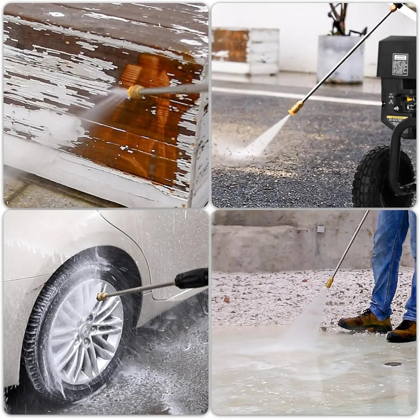 BILT HARD 4000 PSI 4.0 GPM GAS Pressure Washer, 302cc Engine, Gas Power Washer with Triplex Pump, Spray Gun and Wand, Built-In Soap Tank, 5 QC Nozzle Tips, 50 Ft Hose with 3/8" Quick Connect, 49-State