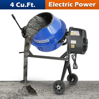 BILT HARD 4 Cu. Ft. Electric Cement Mixer – Portable & Heavy-Duty