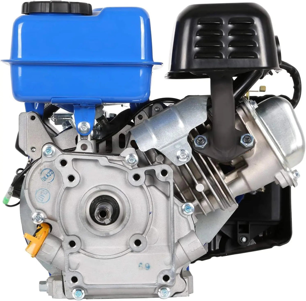 79cc 2 HP Gas Engine, Gas Motor EPA & CARB Certified, 4 Stroke OHV Horizontal Shaft with Recoil Start