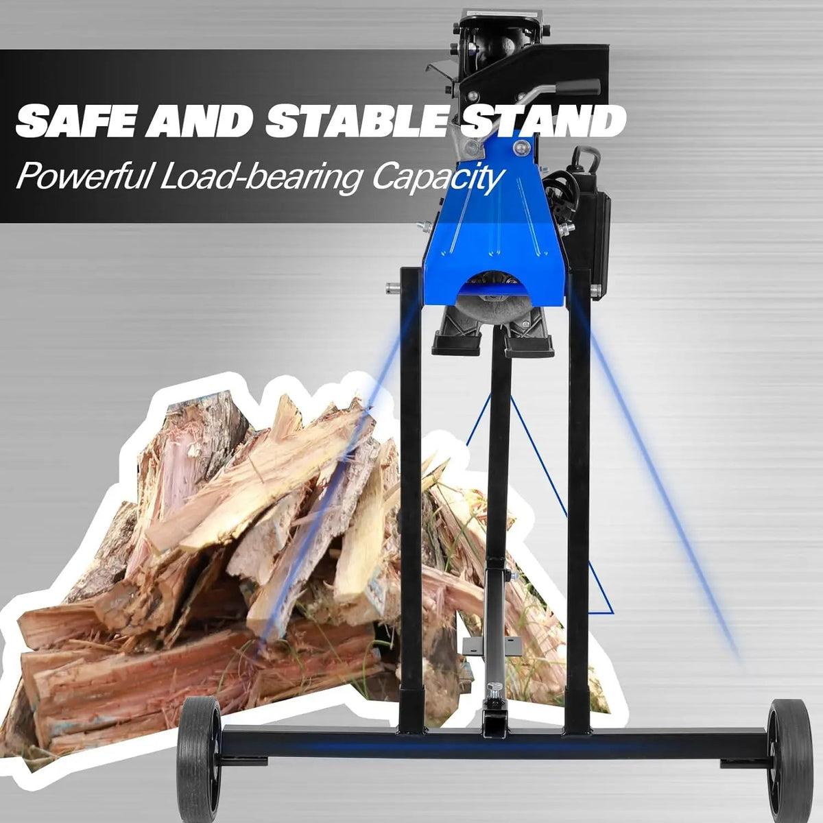 BILT HARD 6.5-Ton Electric Hydraulic Log Splitter with Stand – 15Amp Motor, Splits Logs up to 20.5", Perfect for Seniors & Home Use