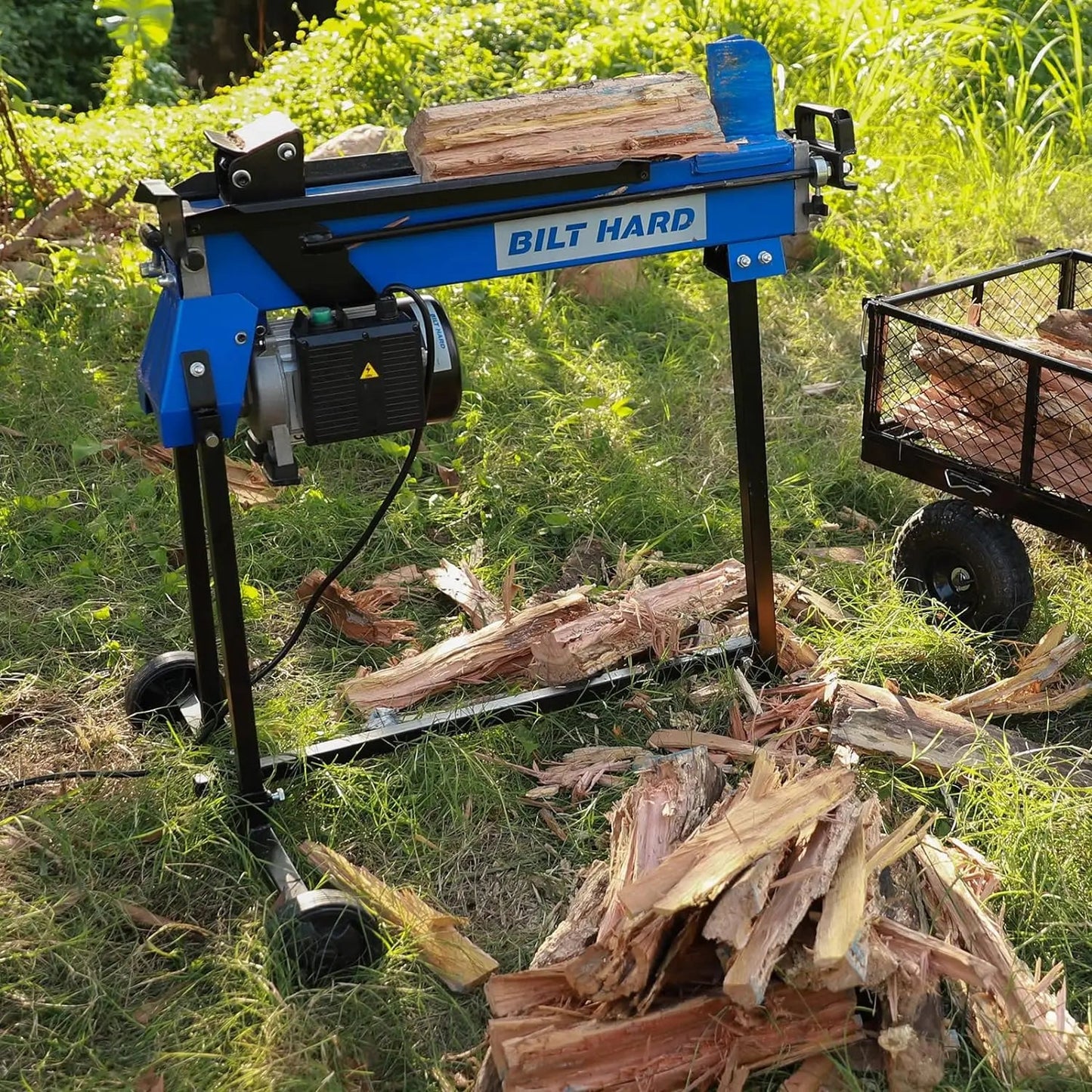 BILT HARD 6.5-Ton Electric Hydraulic Log Splitter with Stand – 15Amp Motor, Splits Logs up to 20.5", Perfect for Seniors & Home Use